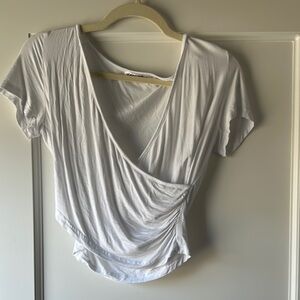 Elegant White Wrap Top